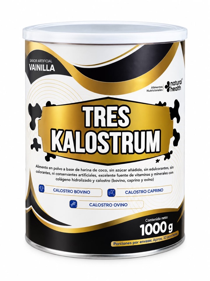 Alimento en polvo con tres calostros, lata de 1000 g